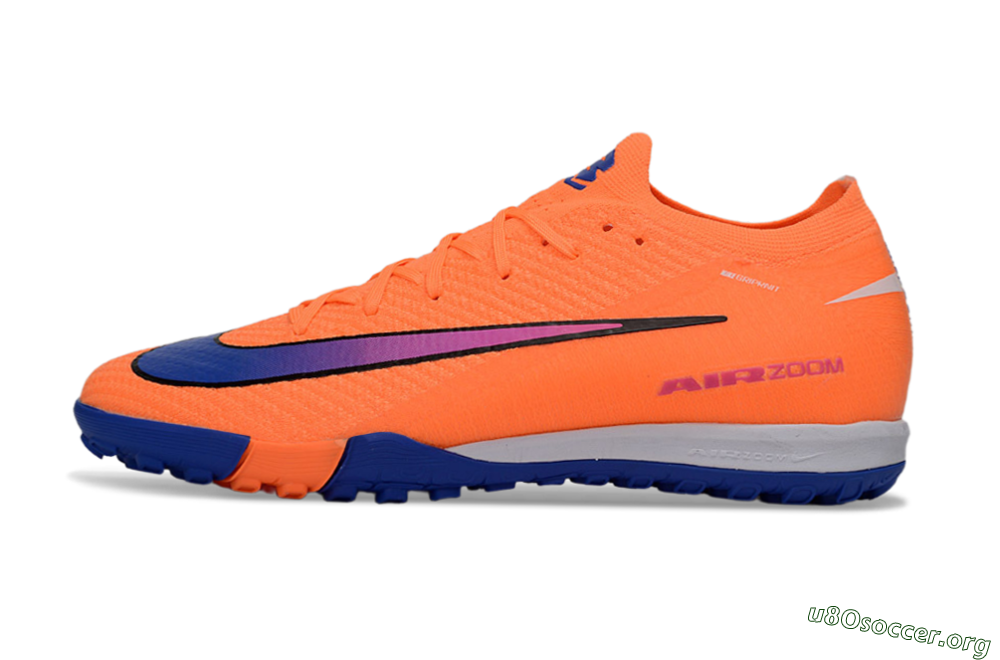 Nike Air Zoom Mercurial Vapor 16 Elite TF Football Shoes - Orange/Electric Blue/Fiery Orange 3