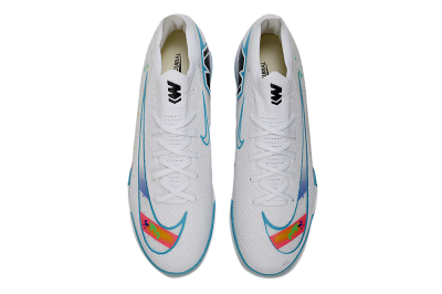Nike Air Zoom Mercurial Vapor 16 Elite TF Football Shoes - White/Crystal Blue/Splattered Pastel