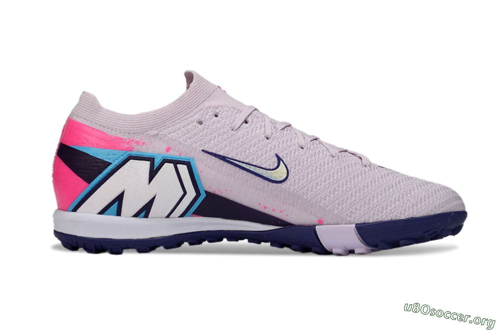 Nike Air Zoom Mercurial Vapor 16 Elite TF Football Shoes - Lilac/Bright Pink/Dark Blue 7