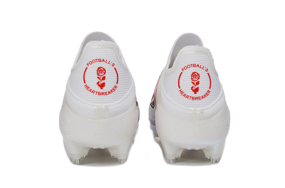 Adidas F50+ Elite Lightstrike Pro Laceless FG Football Boots - White/Crimson Red/Black