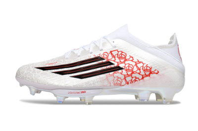 Adidas F50 Elite Lightstrike Pro FG Football Boots - White/Crimson Red/Black