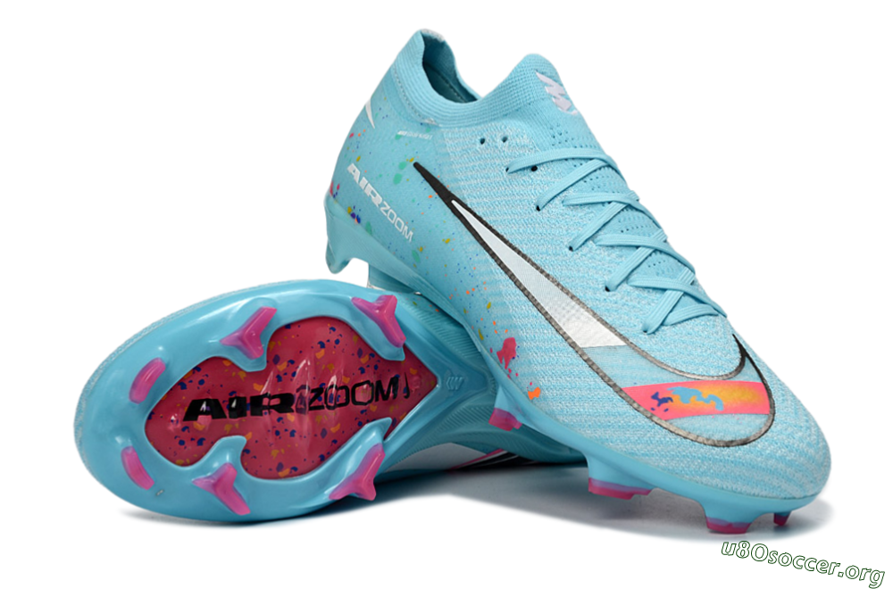 Nike Air Zoom Mercurial Vapor 16 Elite FG Football Boots - Aqua/Coral Pink/Splash Yellow 0