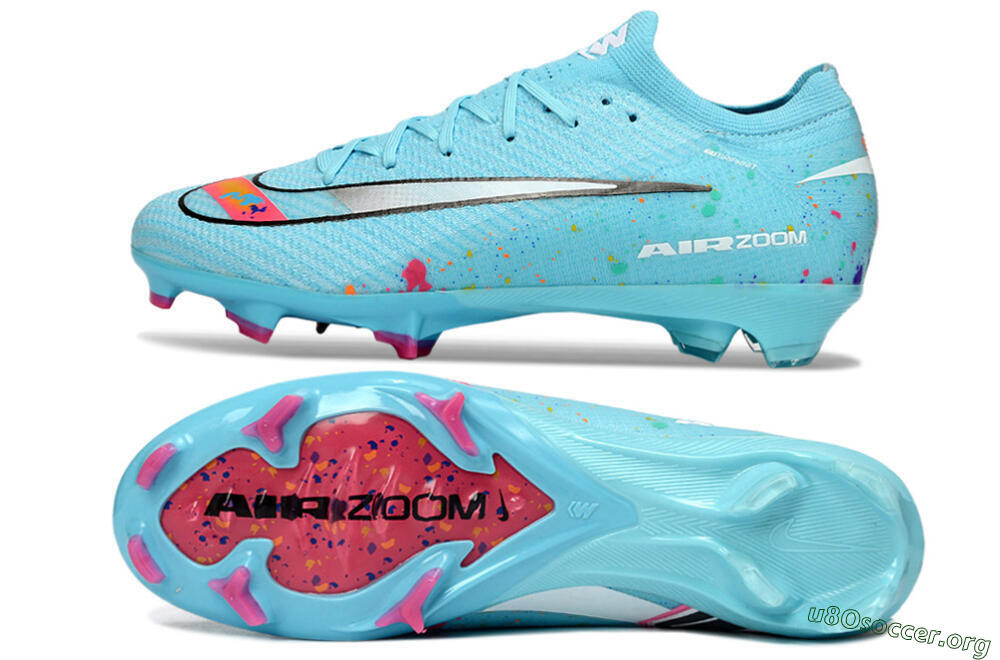 Nike Air Zoom Mercurial Vapor 16 Elite FG Football Boots - Aqua/Coral Pink/Splash Yellow 1