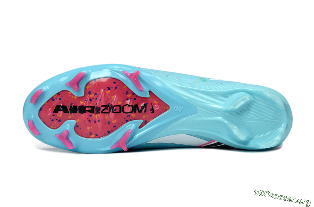 Nike Air Zoom Mercurial Vapor 16 Elite FG Football Boots - Aqua/Coral Pink/Splash Yellow 6