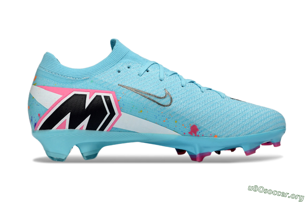 Nike Air Zoom Mercurial Vapor 16 Elite FG Football Boots - Aqua/Coral Pink/Splash Yellow 7