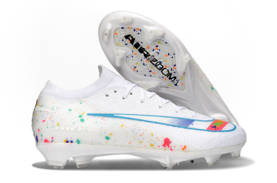 Nike Air Zoom Mercurial Vapor 16 Elite FG Football Boots - White/Splashy Multicolor/Blue Accent