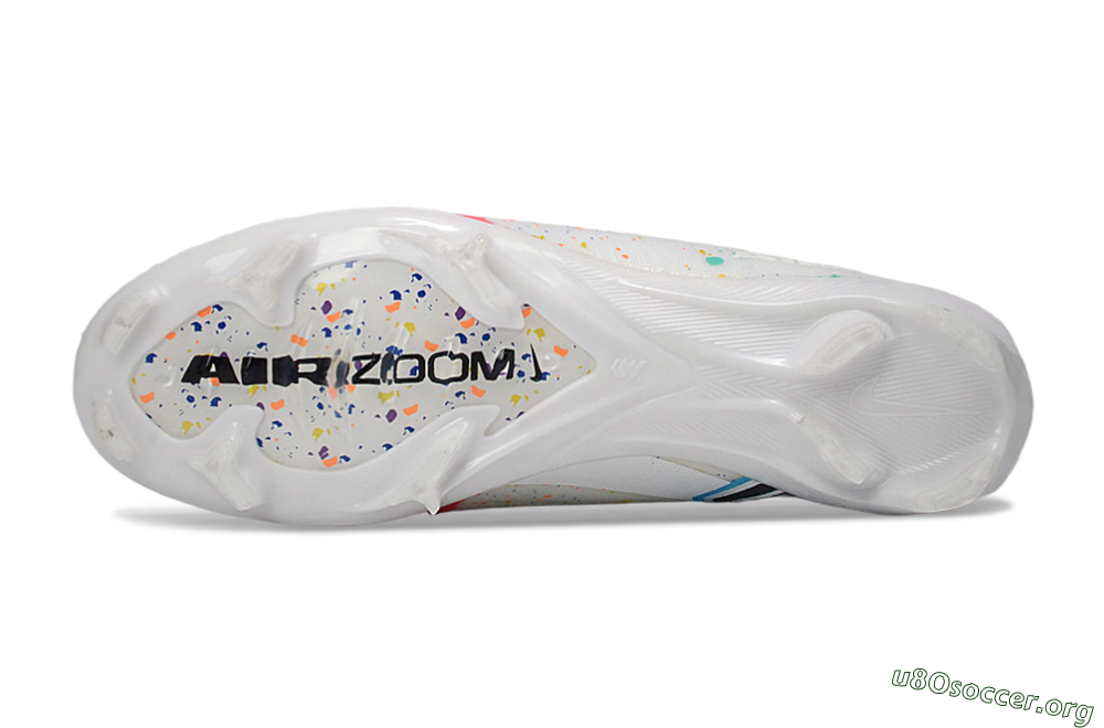 Nike Air Zoom Mercurial Vapor 16 Elite FG Football Boots - White/Splashy Multicolor/Blue Accent 6