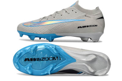 Nike Air Zoom Mercurial Vapor 16 Elite FG Football Boots - Gray/Sky Blue/Light Gray