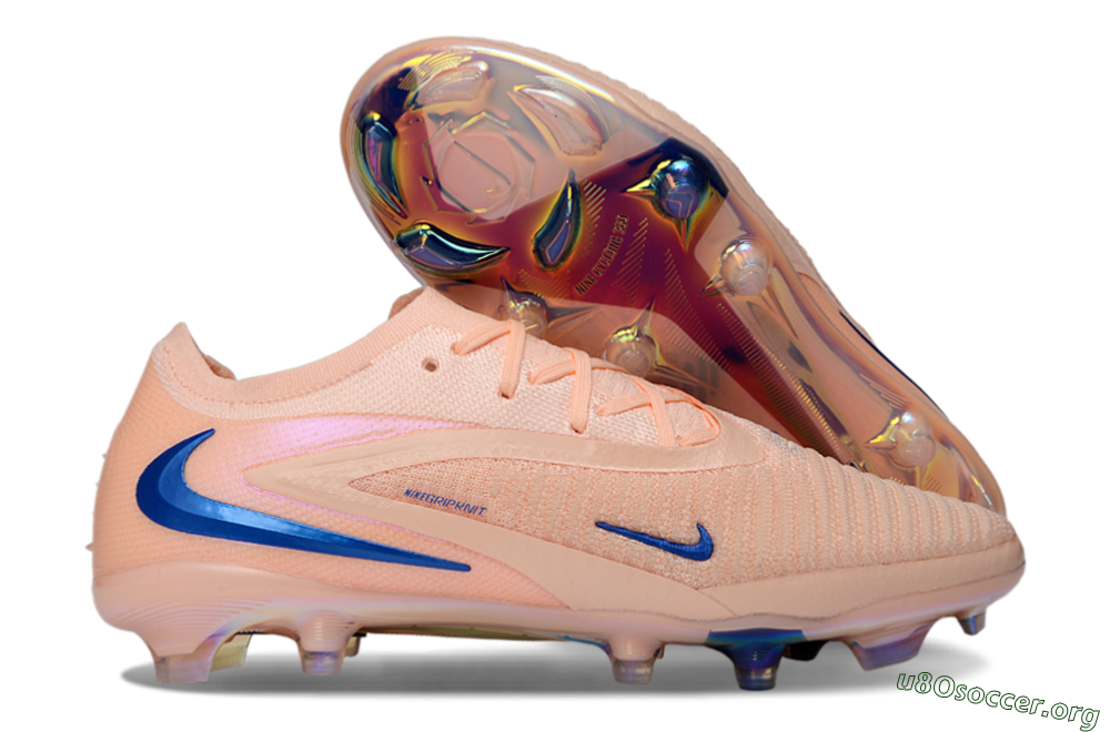 Nike Phantom 6 Elite Low FG Football Boots - Peach/Ocean Blue/Sunset Pink 2
