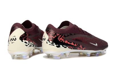 Nike Phantom 6 Elite Low FG Football Boots - Burgundy/Crimson Red/Black