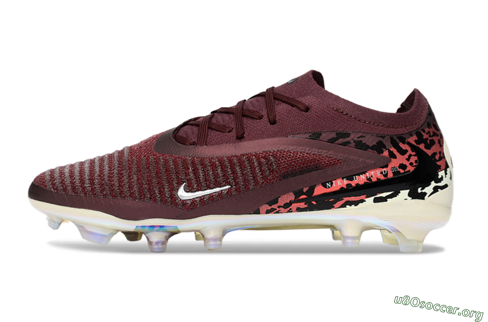Nike Phantom 6 Elite Low FG Football Boots - Burgundy/Crimson Red/Black 3