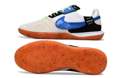 Nike Street Gato IC Football Shoes - Blue/Orange Blast/Clay Beige