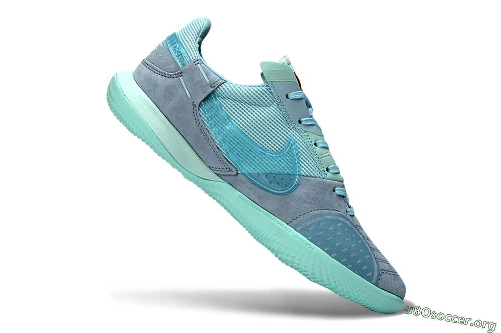 Nike Street Gato IC Football Shoes - Blue/Light Blue/Soft Grey 4