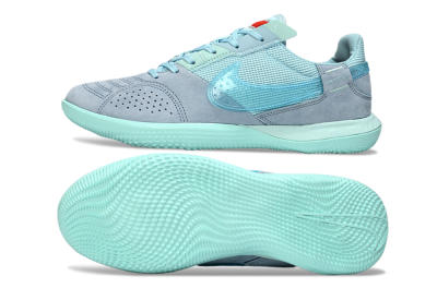 Nike Street Gato IC Football Shoes - Blue/Light Blue/Soft Grey