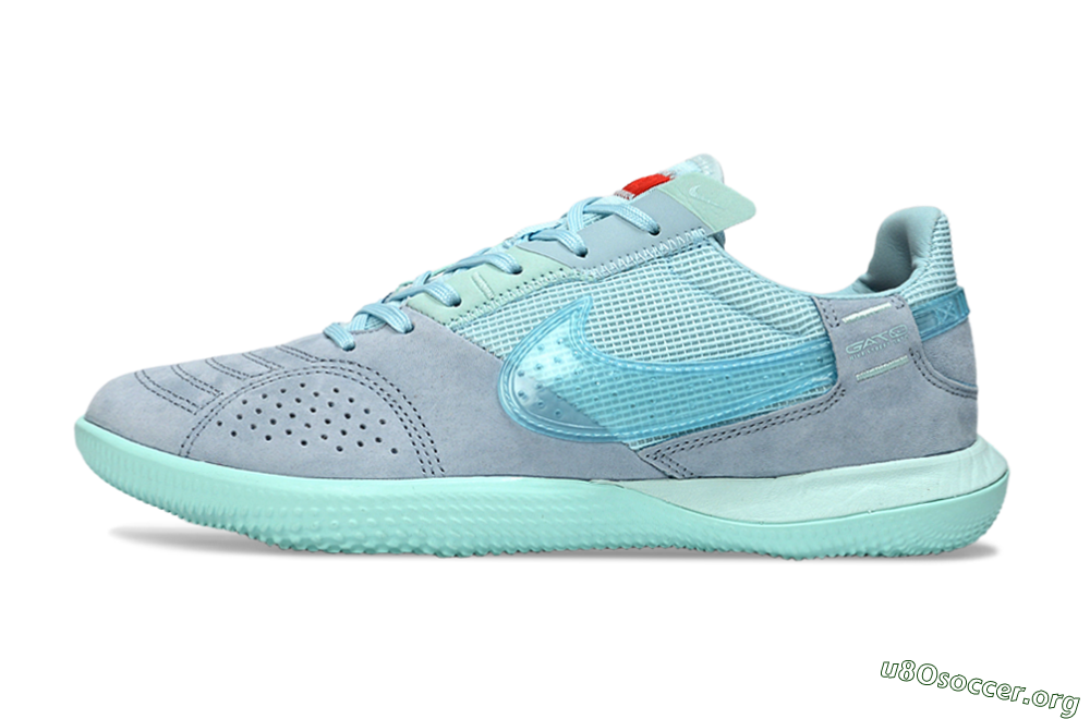 Nike Street Gato IC Football Shoes - Blue/Light Blue/Soft Grey 3