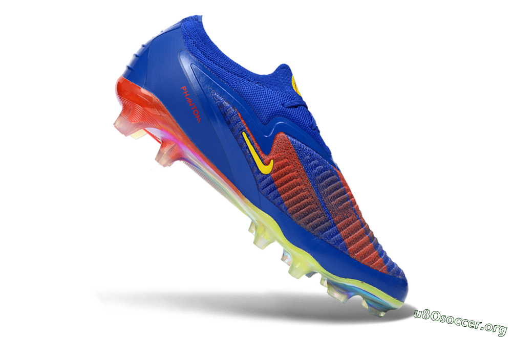Nike Phantom 6 Elite Low FG Football Boots - Blue/Vibrant Orange/Electric Yellow 4