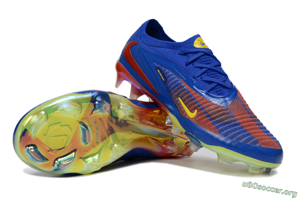 Nike Phantom 6 Elite Low FG Football Boots - Blue/Vibrant Orange/Electric Yellow 1