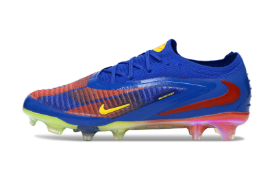 Nike Phantom 6 Elite Low FG Football Boots - Blue/Vibrant Orange/Electric Yellow