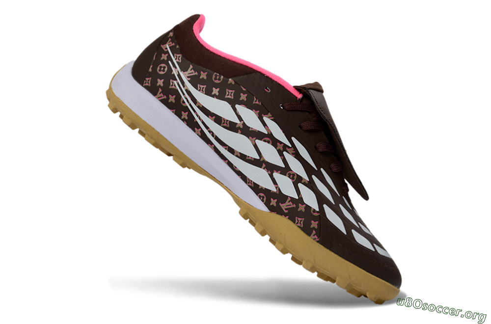 Adidas Predator 26 Elite Fold-Over Tongue TF Football Shoes - Brown/Soft Pink/Golden Beige 4