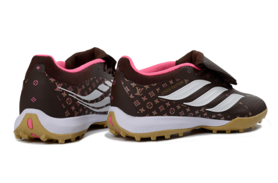 Adidas Predator 26 Elite Fold-Over Tongue TF Football Shoes - Brown/Soft Pink/Golden Beige