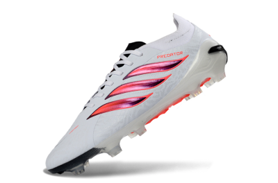 Adidas Predator 26 Elite FG Football Boots - White/Vibrant Red/Black