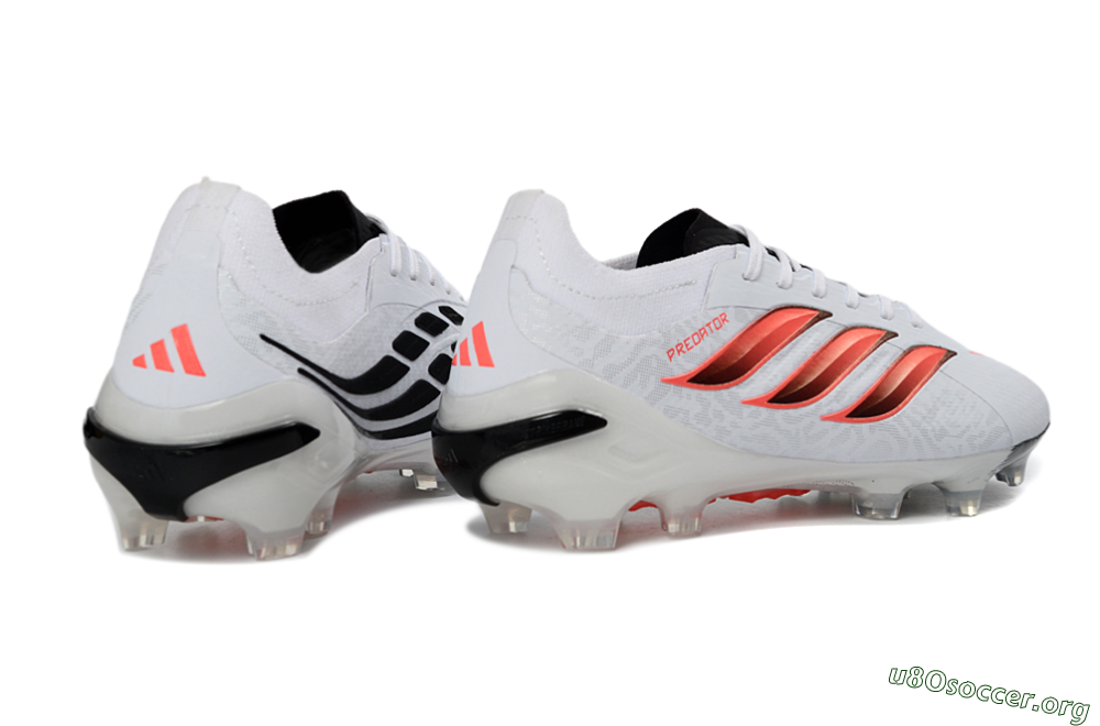 Adidas Predator 26 Elite FG Football Boots - White/Vibrant Red/Black 6