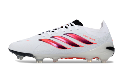 Adidas Predator 26 Elite FG Football Boots - White/Vibrant Red/Black