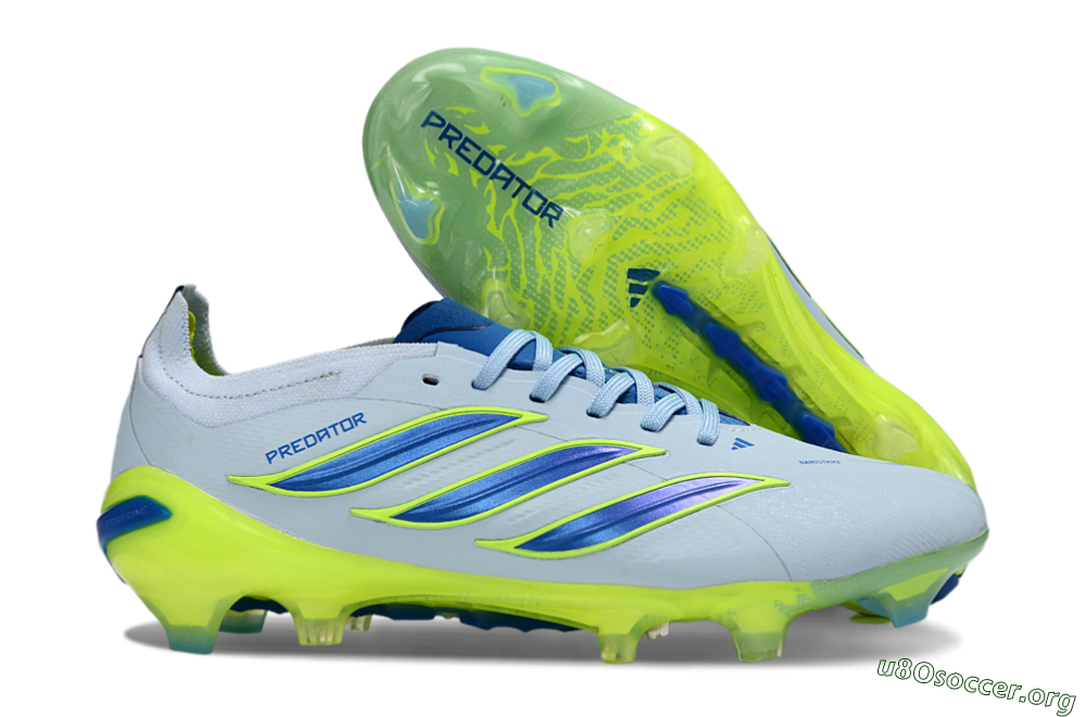Adidas Predator 26 Elite FG Football Boots - Blue/Electric Lime/Azure 2