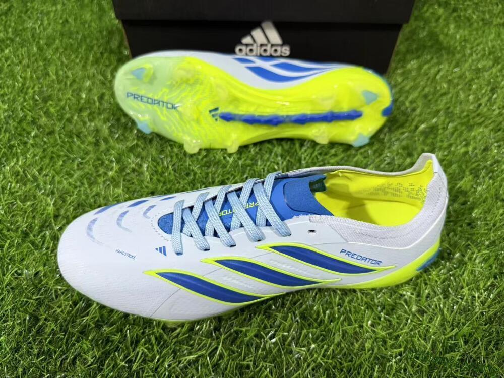 Adidas Predator 26 Elite FG Football Boots - Blue/Electric Lime/Azure