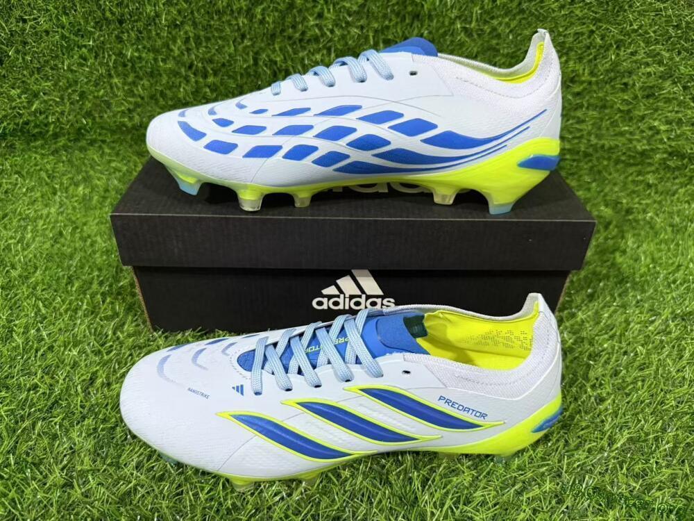 Adidas Predator 26 Elite FG Football Boots - Blue/Electric Lime/Azure