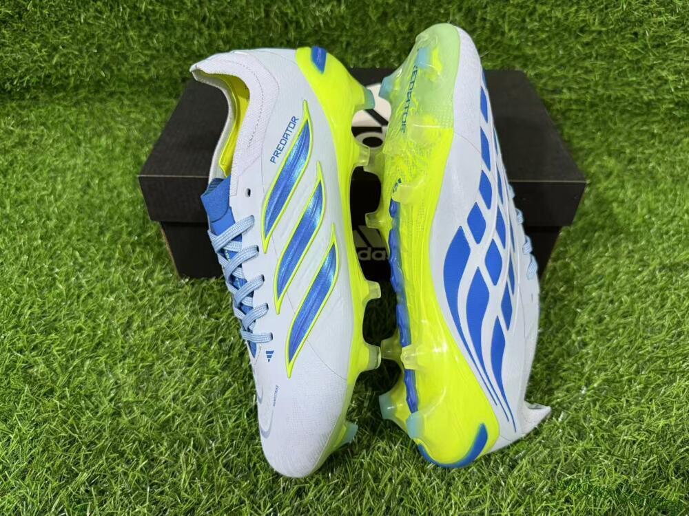 Adidas Predator 26 Elite FG Football Boots - Blue/Electric Lime/Azure