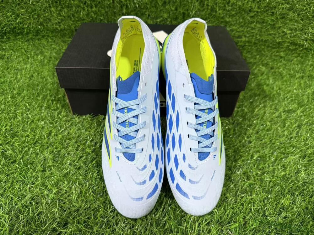 Adidas Predator 26 Elite FG Football Boots - Blue/Electric Lime/Azure
