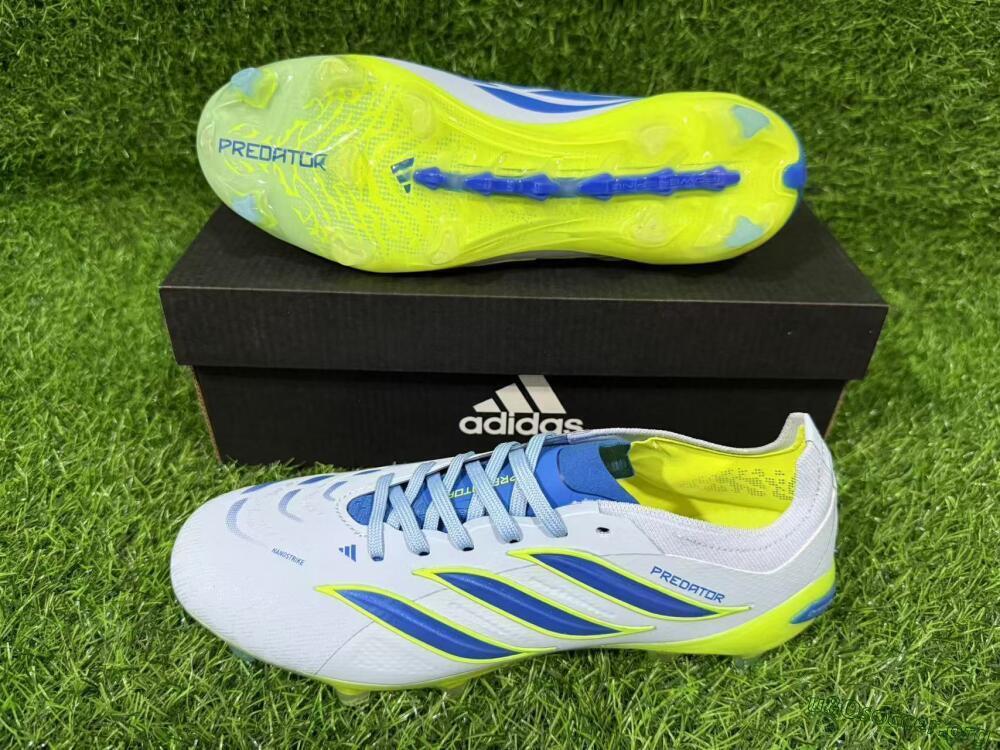 Adidas Predator 26 Elite FG Football Boots - Blue/Electric Lime/Azure
