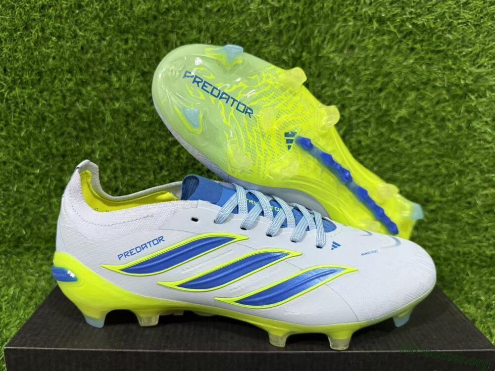 Adidas Predator 26 Elite FG Football Boots - Blue/Electric Lime/Azure