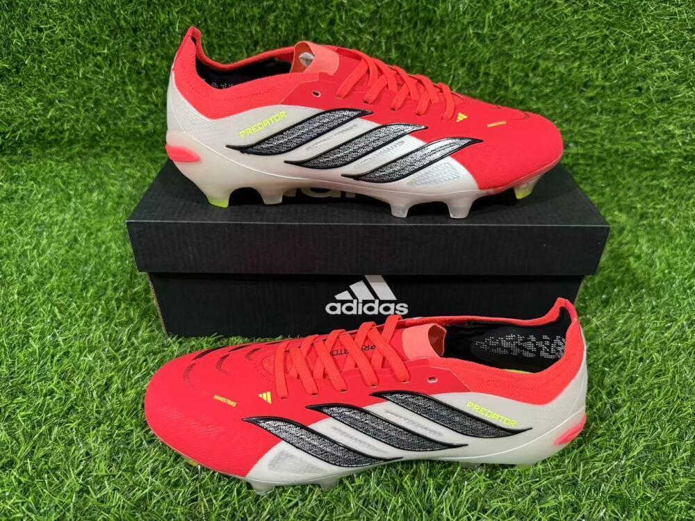 Adidas Predator 26 Elite FG Football Boots - Red/Bright Red/White Fusion