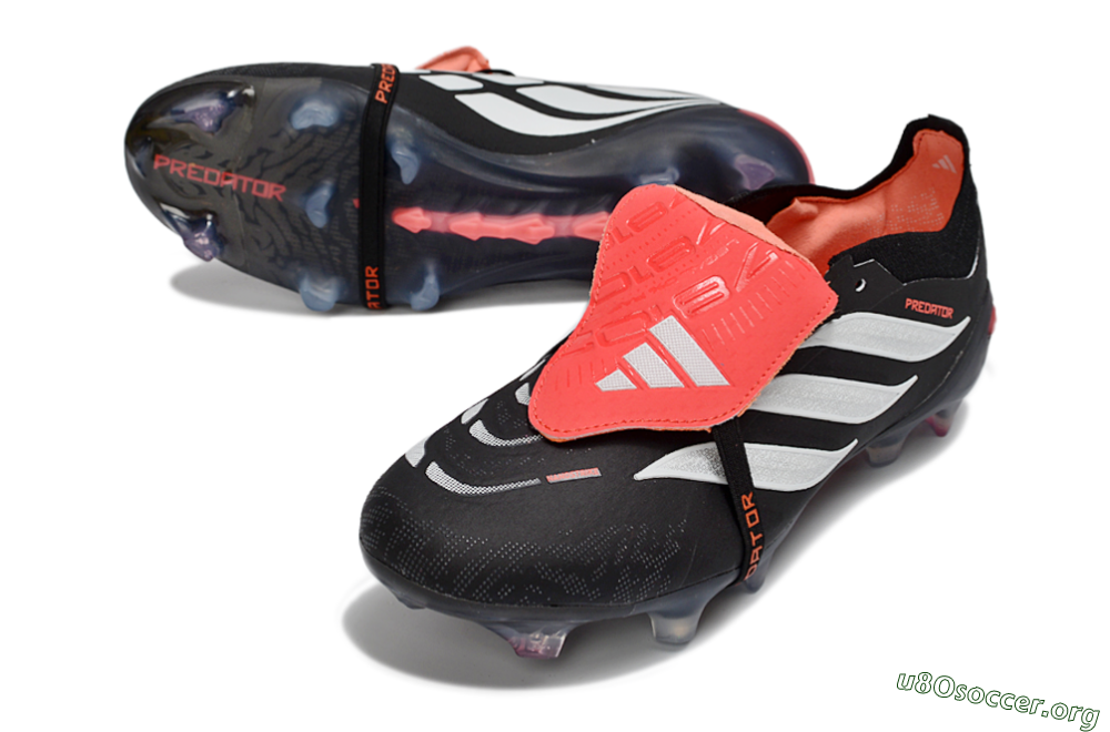 Adidas Predator 26 Elite Fold-Over Tongue FG Football Boots - Black/Electric Red/Silver 0