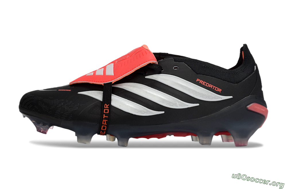Adidas Predator 26 Elite Fold-Over Tongue FG Football Boots - Black/Electric Red/Silver 3