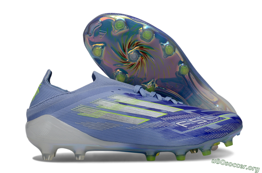 Adidas F50 Elite FG Football Boots - Blue/Electric Green/Silver 2