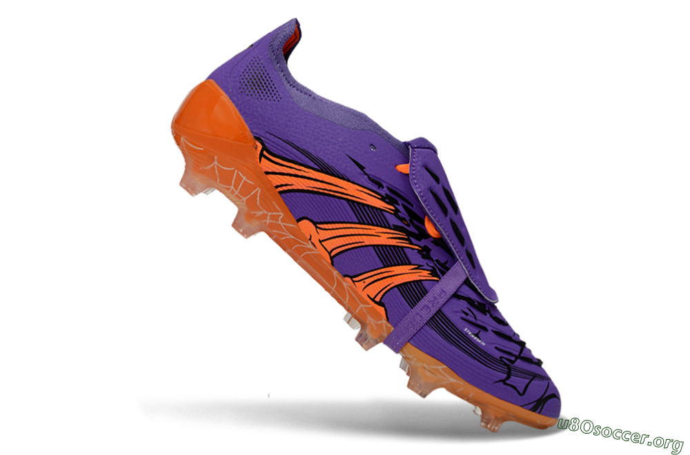 UFL x Adidas Predator 25 Elite Fold-Over Tongue FG Football Boots - Purple/Burnt Orange/Spider Black 4