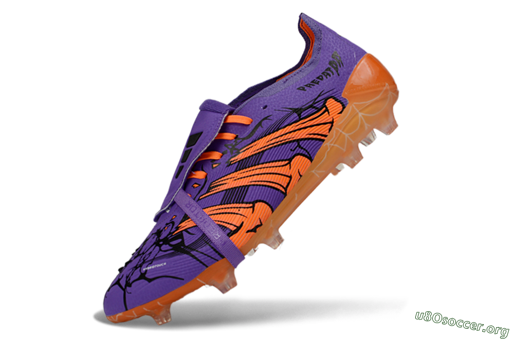 UFL x Adidas Predator 25 Elite Fold-Over Tongue FG Football Boots - Purple/Burnt Orange/Spider Black 5