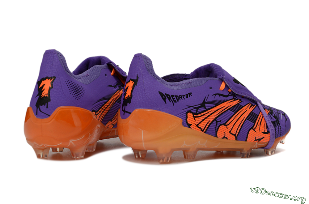 UFL x Adidas Predator 25 Elite Fold-Over Tongue FG Football Boots - Purple/Burnt Orange/Spider Black 6