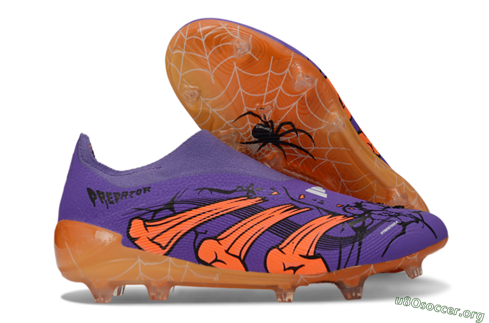 UFL x Adidas Predator 25 Elite FG Football Boots - Purple/Vibrant Orange/Deep Purple 2