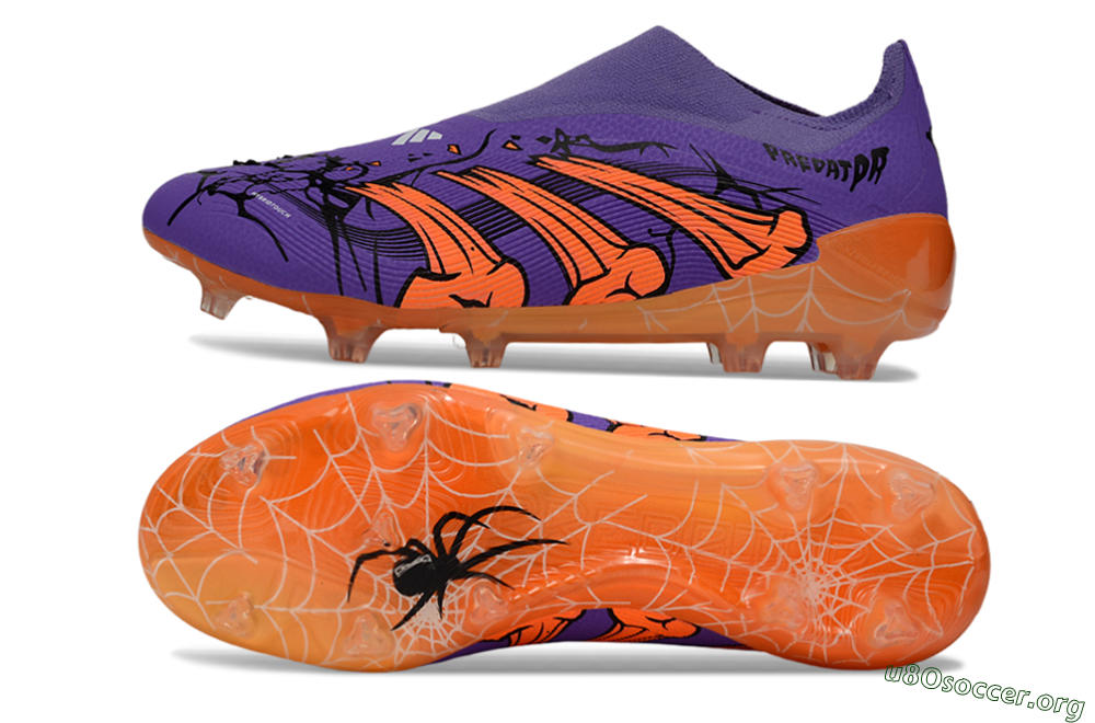 UFL x Adidas Predator 25 Elite FG Football Boots - Purple/Vibrant Orange/Deep Purple 1