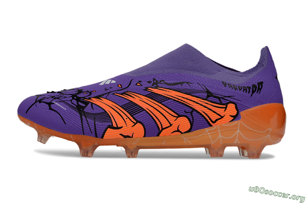 UFL x Adidas Predator 25 Elite FG Football Boots - Purple/Vibrant Orange/Deep Purple 3