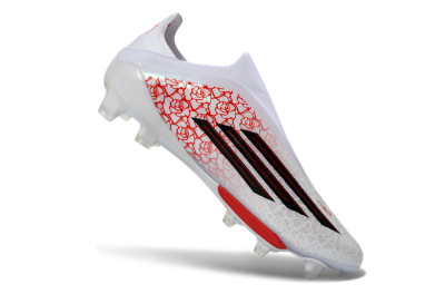 Adidas F50+ Elite Lightstrike Pro Laceless FG Football Boots - White/Rose Red/Black