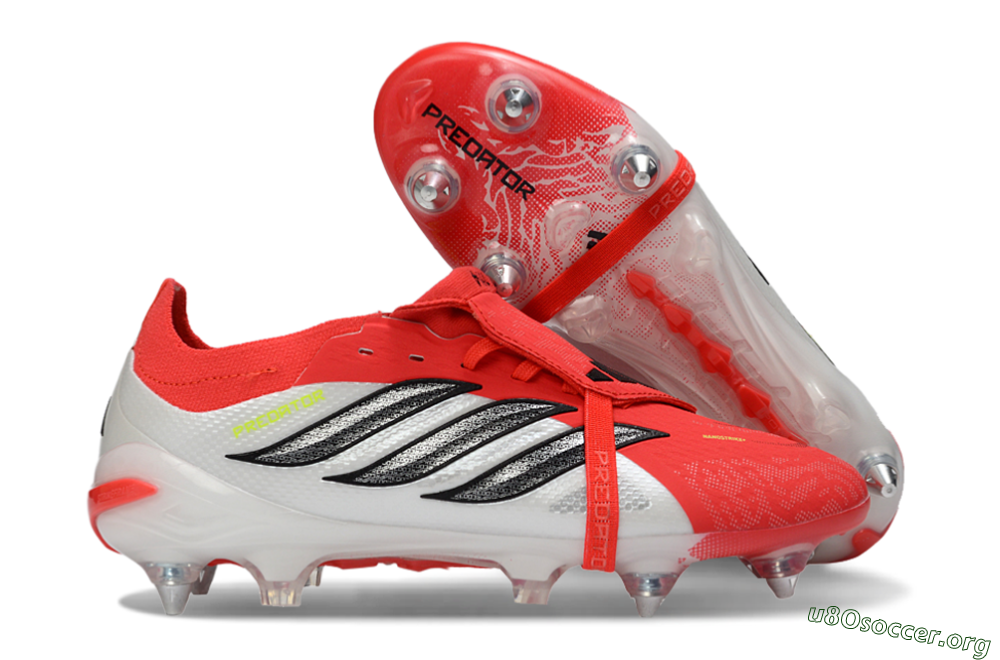 Adidas Predator 26 Elite Fold-Over Tongue SG Football Boots - Red/Bright Red/Black 2
