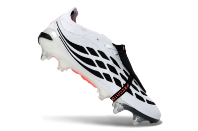 Adidas Predator 26 Elite Fold-Over Tongue SG Football Boots - White/Electric Pink/Sleek Black