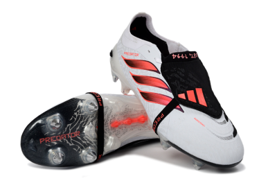 Adidas Predator 26 Elite Fold-Over Tongue SG Football Boots - White/Electric Pink/Sleek Black