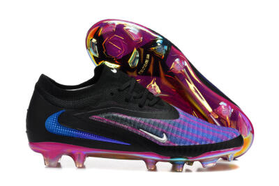 Nike Phantom 6 Elite Low FG Football Boots - Black/Vibrant Purple/Metallic Blue