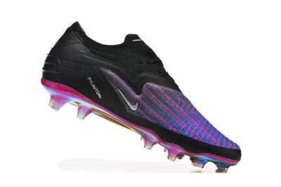 Nike Phantom 6 Elite Low FG Football Boots - Black/Vibrant Purple/Metallic Blue
